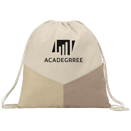 Triad - Multicolor Cotton Drawstring Bag available from Brymark